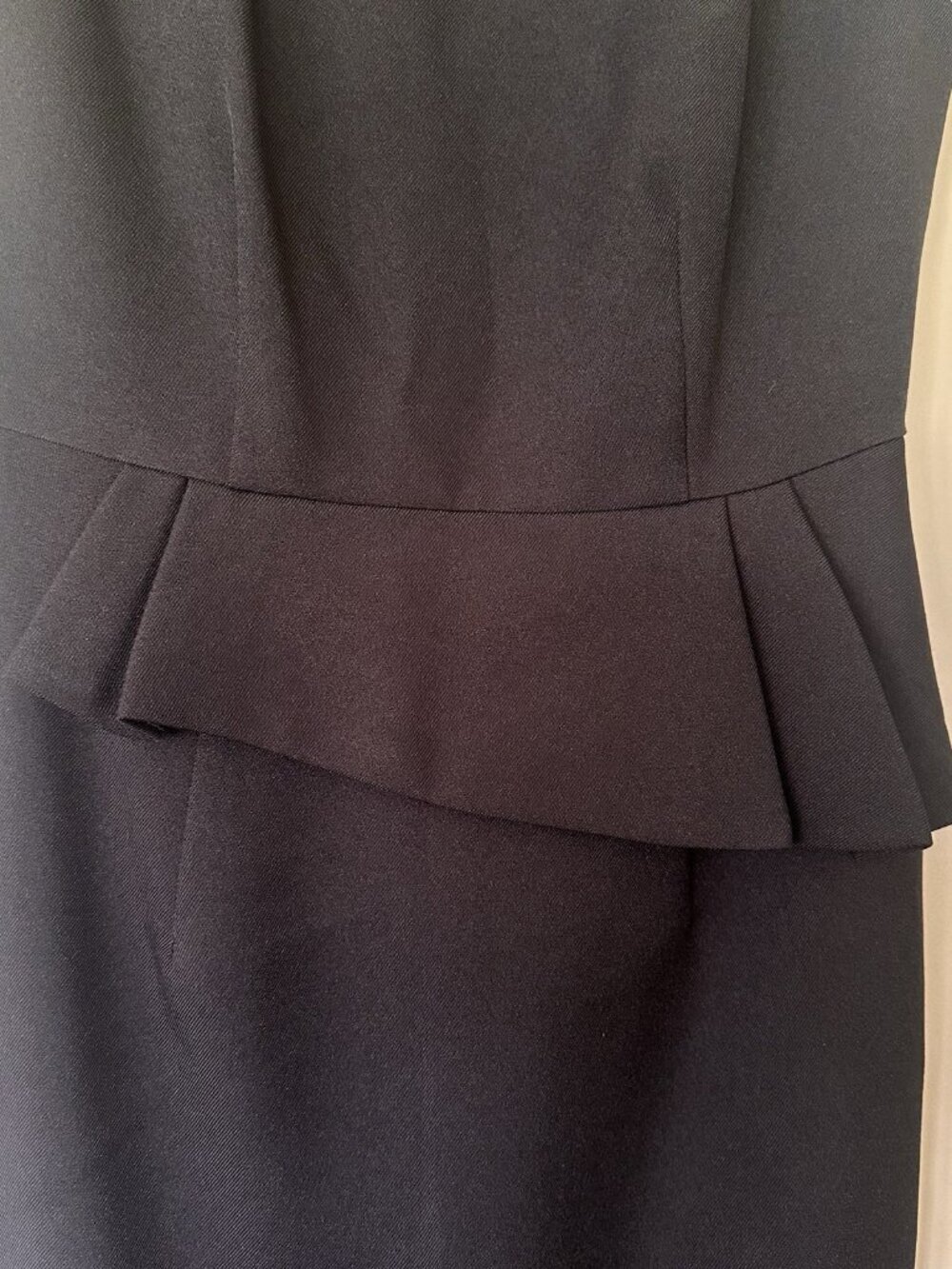 Black Peplum Pencil Dress Women 2P Petite Career Office Classic Ruby Belle Chic - Picture 4 of 8